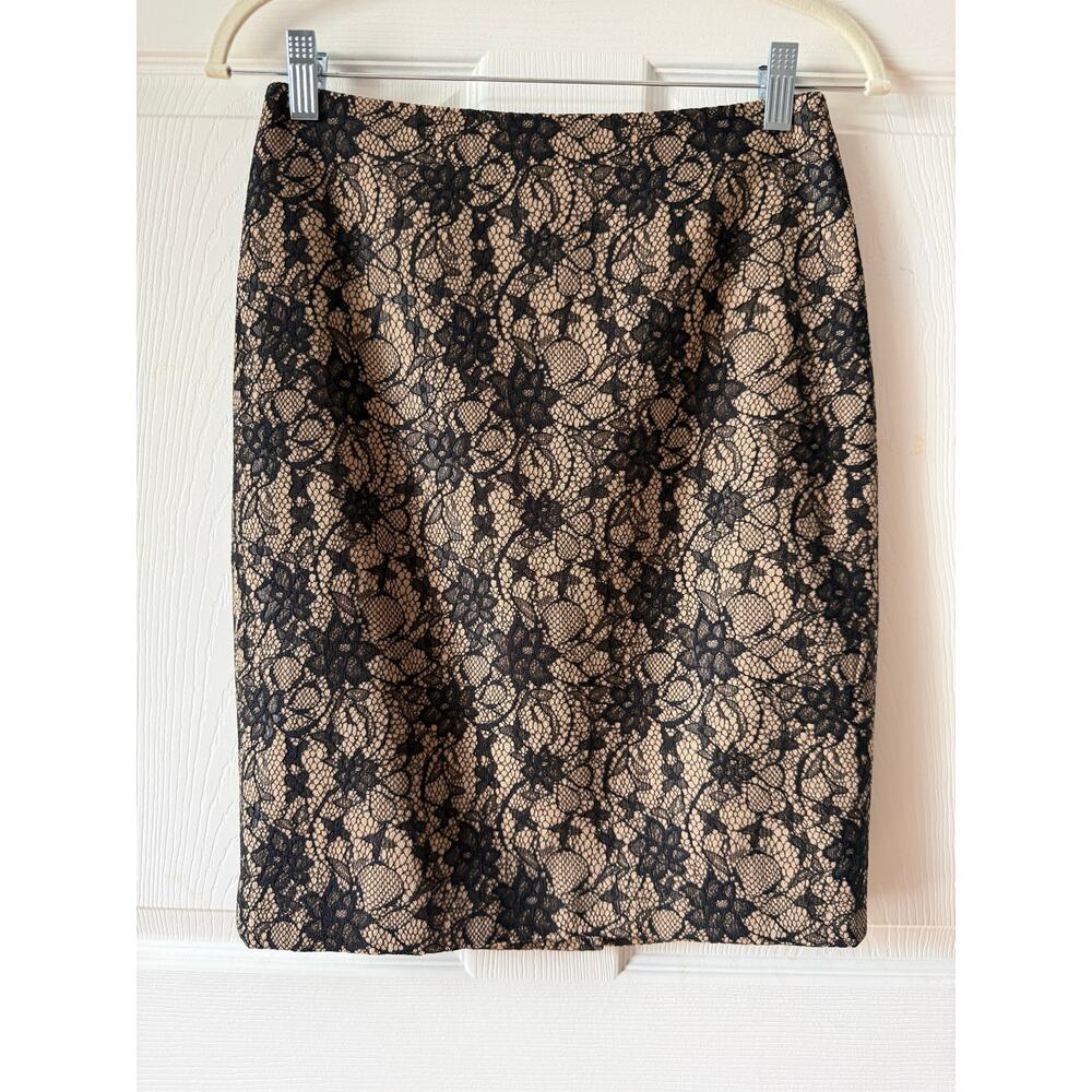 Talbots‎ Black Lace Pencil Skirt NWT Petite Size 2P Cocktail Office Capsule